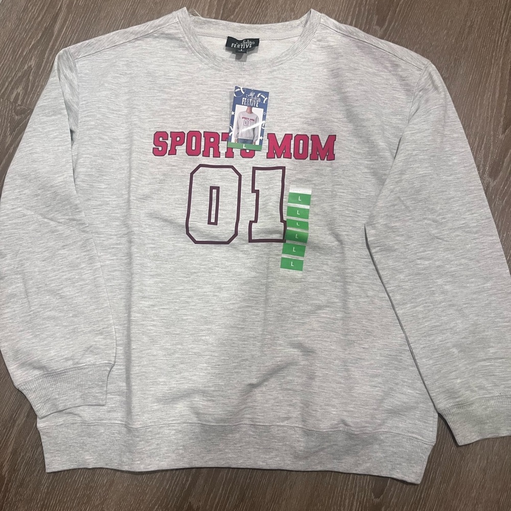 Kids Sports Mom Gray Sweatshirt